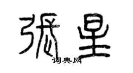 曾庆福张星篆书个性签名怎么写