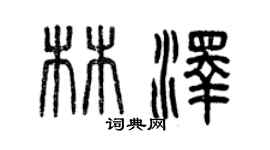 曾庆福林泽篆书个性签名怎么写
