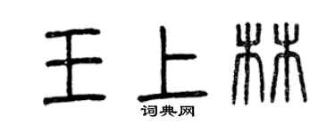 曾庆福王上林篆书个性签名怎么写