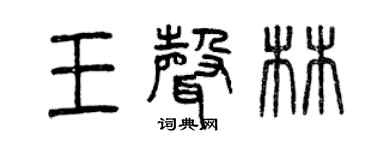 曾庆福王声林篆书个性签名怎么写