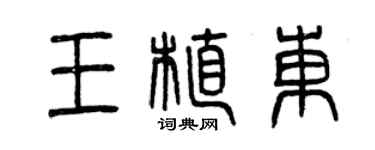 曾庆福王植东篆书个性签名怎么写