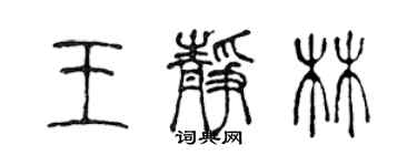 陈声远王静林篆书个性签名怎么写