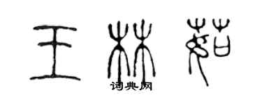 陈声远王林茹篆书个性签名怎么写