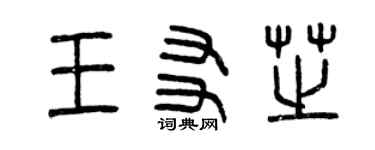 曾庆福王友芝篆书个性签名怎么写