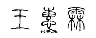 陈声远王惠霖篆书个性签名怎么写