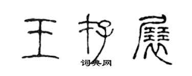 陈声远王存展篆书个性签名怎么写