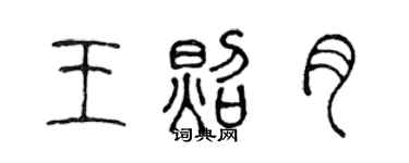 陈声远王照月篆书个性签名怎么写