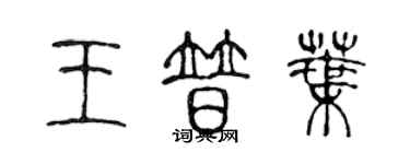 陈声远王普叶篆书个性签名怎么写