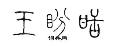 陈声远王盼甜篆书个性签名怎么写
