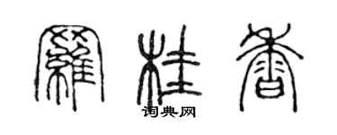 陈声远罗桂香篆书个性签名怎么写