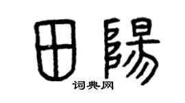 曾庆福田阳篆书个性签名怎么写
