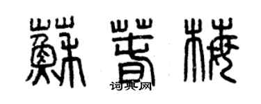 曾庆福苏春梅篆书个性签名怎么写
