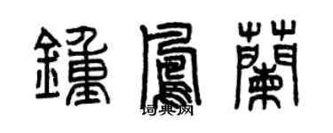 曾庆福钟凤兰篆书个性签名怎么写