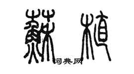 陈墨苏植篆书个性签名怎么写