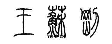 陈墨王苏刚篆书个性签名怎么写