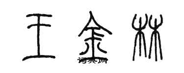 陈墨王金林篆书个性签名怎么写