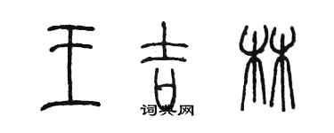 陈墨王吉林篆书个性签名怎么写