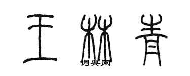 陈墨王林青篆书个性签名怎么写