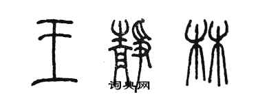 陈墨王静林篆书个性签名怎么写