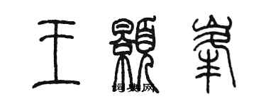 陈墨王颢峰篆书个性签名怎么写