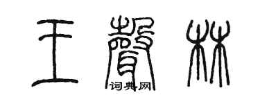 陈墨王声林篆书个性签名怎么写