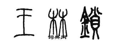 陈墨王林锁篆书个性签名怎么写