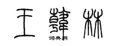陈墨王韩林篆书个性签名怎么写
