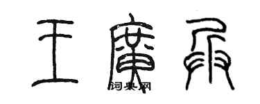 陈墨王广兵篆书个性签名怎么写