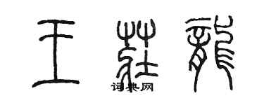 陈墨王庄龙篆书个性签名怎么写
