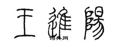 陈墨王进阳篆书个性签名怎么写
