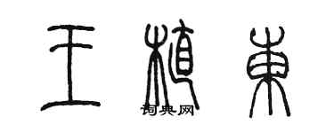 陈墨王植东篆书个性签名怎么写