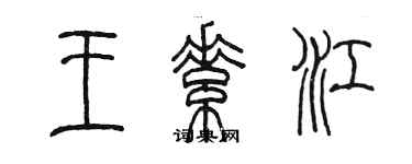 陈墨王素江篆书个性签名怎么写