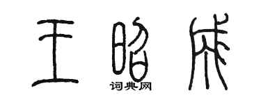 陈墨王昭成篆书个性签名怎么写