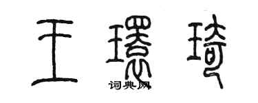陈墨王环琦篆书个性签名怎么写