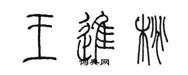 陈墨王进桃篆书个性签名怎么写