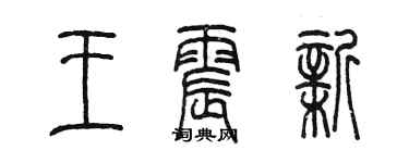 陈墨王震新篆书个性签名怎么写