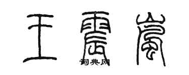 陈墨王震岚篆书个性签名怎么写