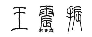 陈墨王震振篆书个性签名怎么写