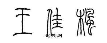 陈墨王佳枫篆书个性签名怎么写