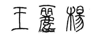 陈墨王丽杨篆书个性签名怎么写