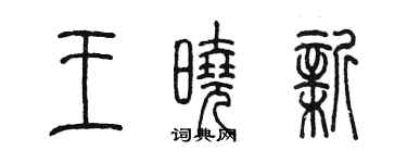 陈墨王晓新篆书个性签名怎么写