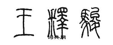 陈墨王释骏篆书个性签名怎么写
