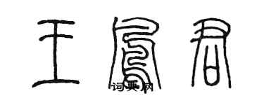 陈墨王凤君篆书个性签名怎么写