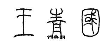 陈墨王青国篆书个性签名怎么写
