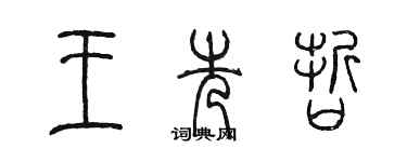陈墨王先哲篆书个性签名怎么写