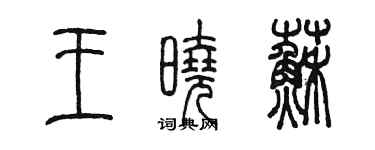 陈墨王晓苏篆书个性签名怎么写