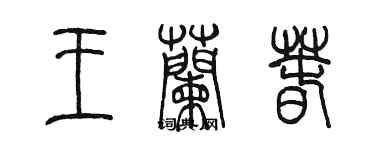 陈墨王兰春篆书个性签名怎么写