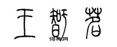 陈墨王智茗篆书个性签名怎么写