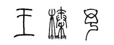 陈墨王榛予篆书个性签名怎么写