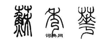 陈墨苏秀华篆书个性签名怎么写